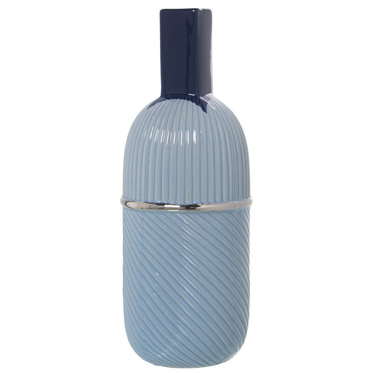 Ivy Bronx Blue Ceramic Vase Wayfair.co.uk